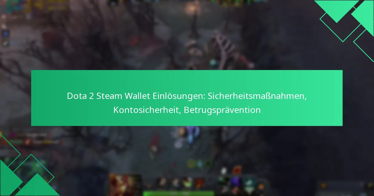 Dota 2 Steam Wallet Einlösungen: Sicherheitsmaßnahmen, Kontosicherheit, Betrugsprävention