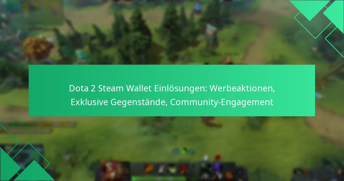 Dota 2 Steam Wallet Einlösungen: Werbeaktionen, Exklusive Gegenstände, Community-Engagement