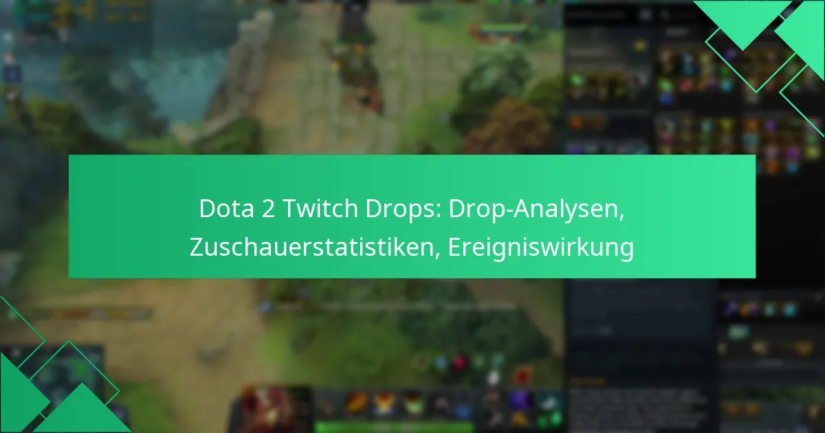 Dota 2 Twitch Drops: Drop-Analysen, Zuschauerstatistiken, Ereigniswirkung