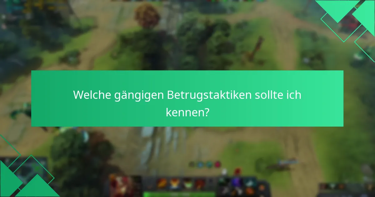 Welche gängigen Betrugstaktiken sollte ich kennen?