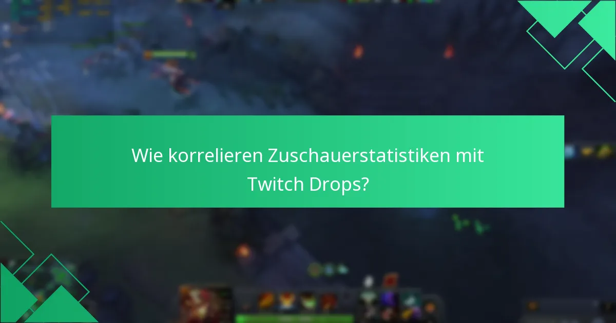 Wie korrelieren Zuschauerstatistiken mit Twitch Drops?
